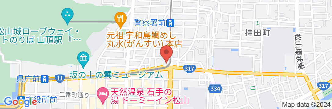 アビスイン道後・松山の地図