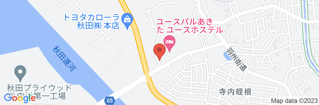 秋田県青少年交流センターの地図