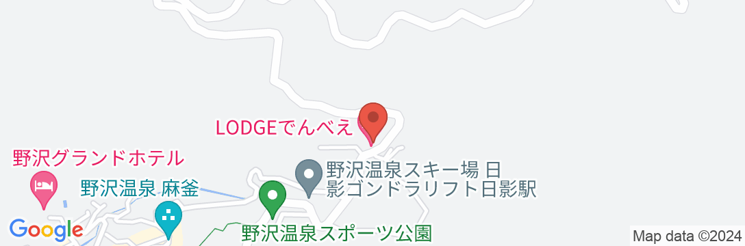 野沢温泉 LODGEでんべえの地図