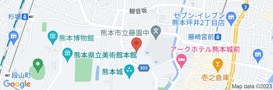 KKRホテル熊本(国家公務員共済組合連合会熊本共済会館)の地図