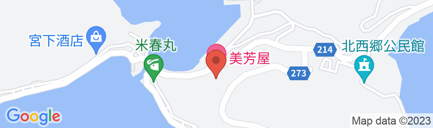 美浜日向 旅館 美芳屋の地図