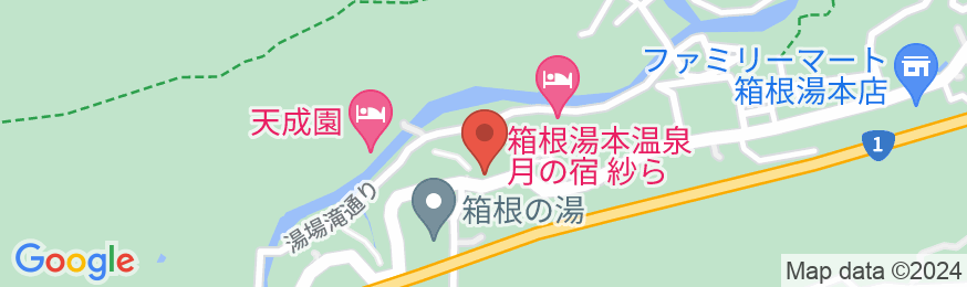 箱根湯本温泉 静観荘<神奈川県>の地図