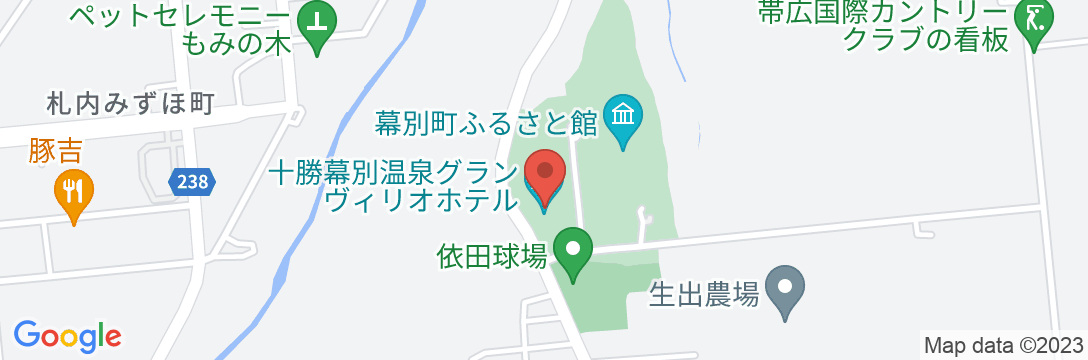 十勝幕別温泉 グランヴィリオホテル -ルートインホテルズ-の地図