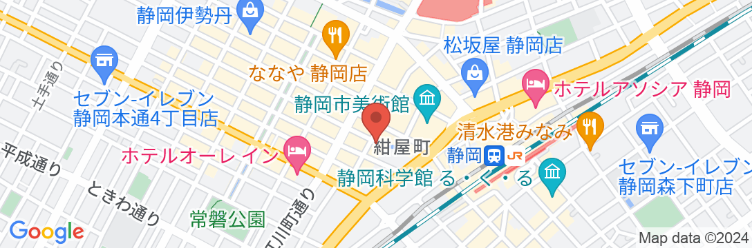 ホテルガーデンスクエア静岡の地図