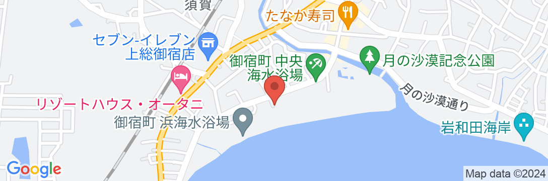 年間民宿 御宿ビーチサイドの地図
