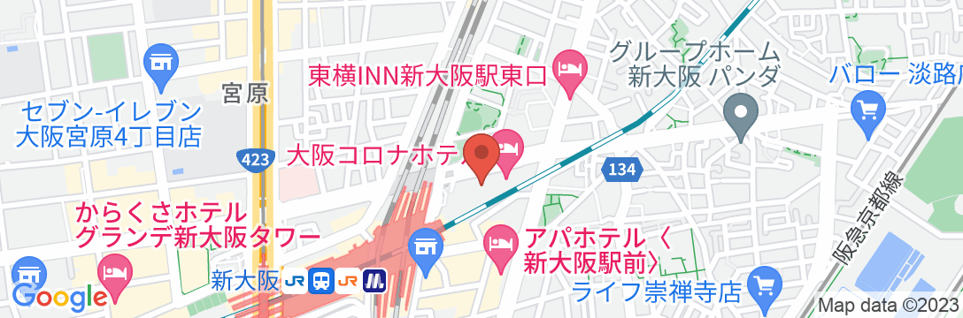 ステップイン新大阪東口の地図