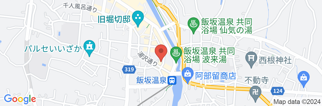 飯坂温泉 旅館 栄楽の地図