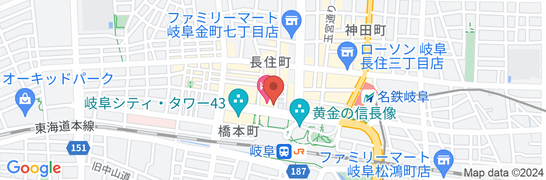コンフォートホテル岐阜の地図