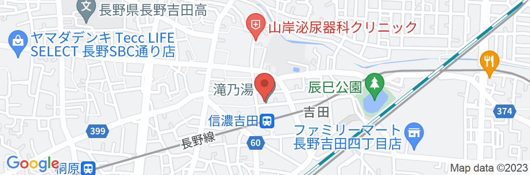 滝の湯<長野市>の地図
