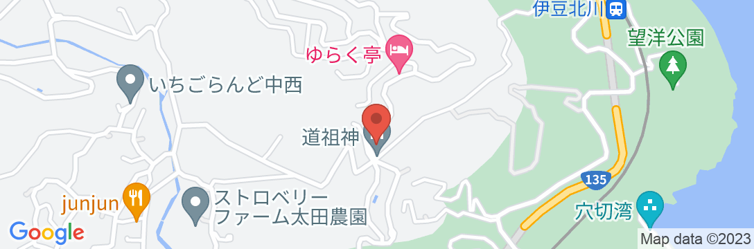 伊豆熱川温泉 プチホテル サザンウインドの地図