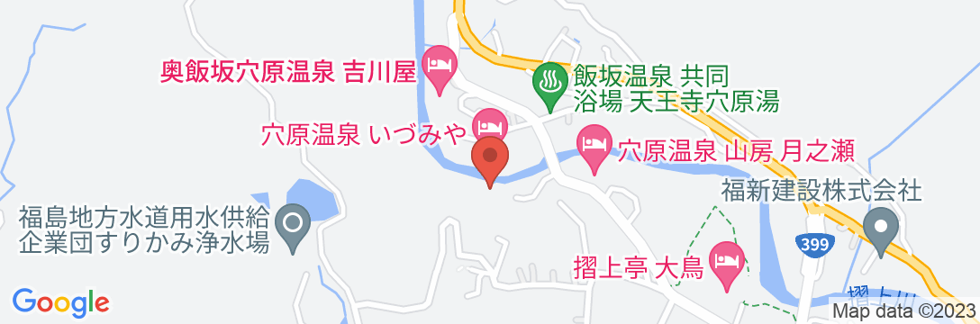 飯坂温泉 かじか荘の地図