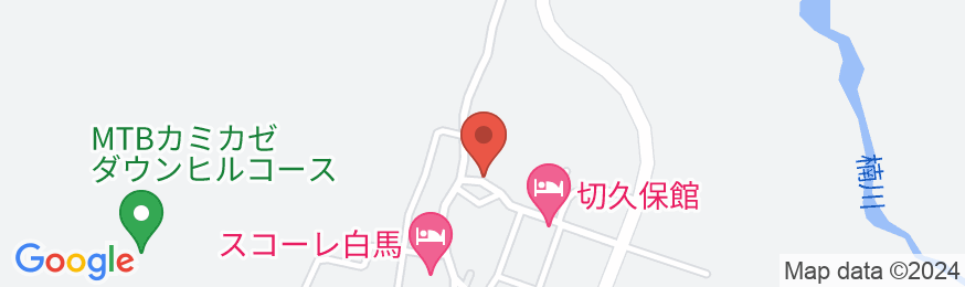 白馬岩岳 アルベルゴ宮田荘の地図