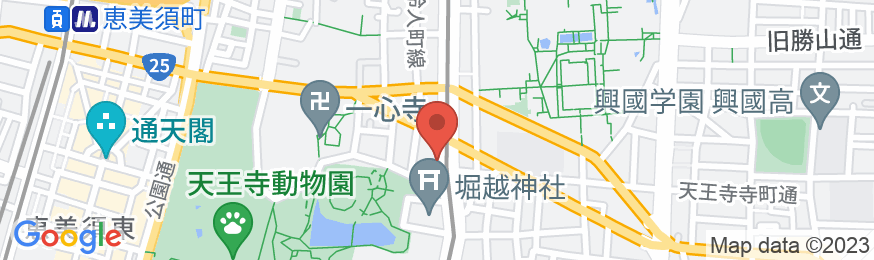 天然温泉 秀吉ゆかりの天下取りの湯 スーパーホテル大阪・天王寺の地図