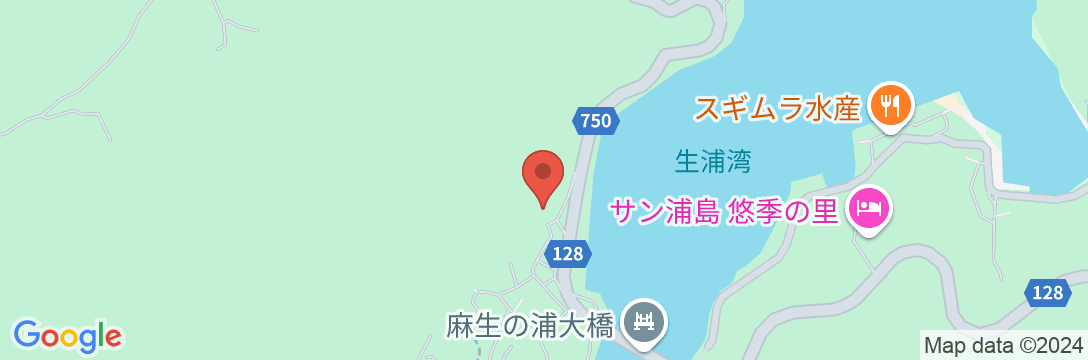 海辺の温泉宿 まるさんの地図