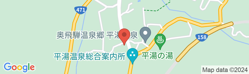 無料露天付貸切風呂と岐阜料理師範の宿 お宿 栄太郎の地図