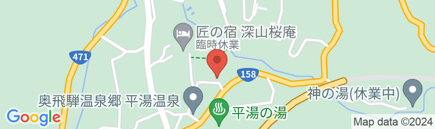 奥飛騨 平湯温泉 湯の平館の地図