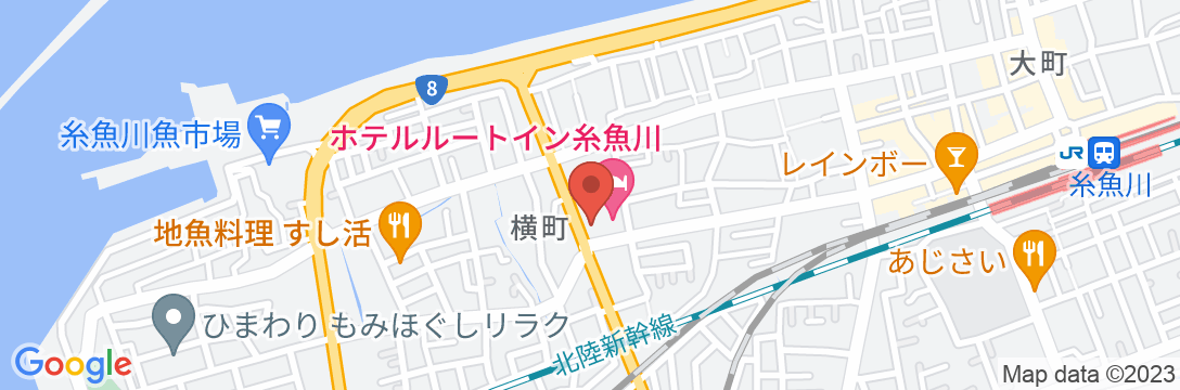 ホテルルートイン糸魚川の地図
