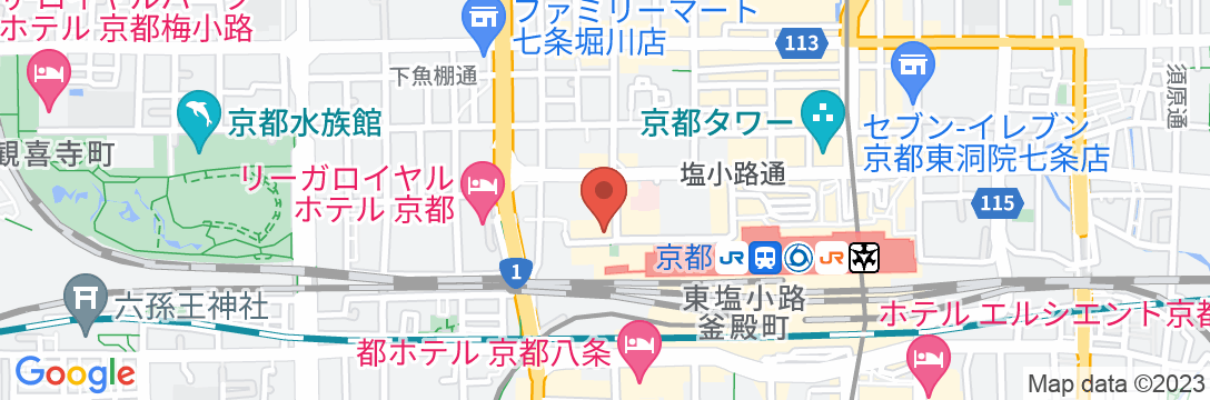 アパホテル〈京都駅前〉(全室禁煙)の地図