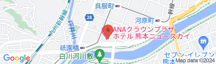 ANAクラウンプラザホテル熊本ニュースカイの地図