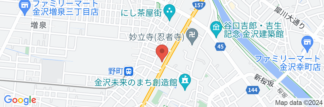アパホテル〈金沢野町〉の地図
