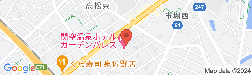 関空温泉ホテルガーデンパレスの地図