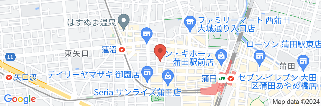 アパホテル〈蒲田駅西〉の地図