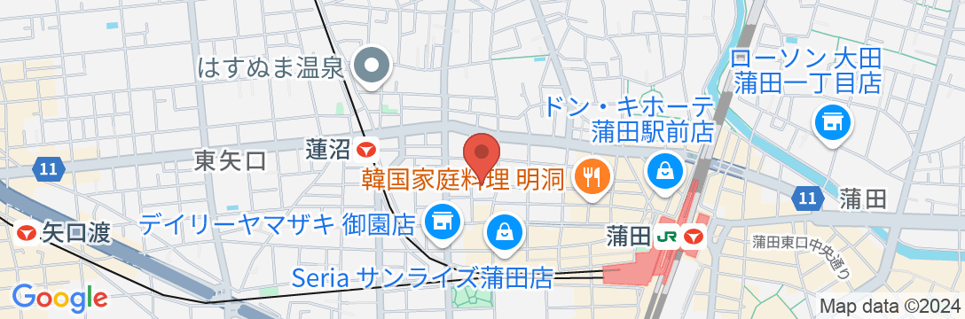 アパホテル〈蒲田駅西〉の地図