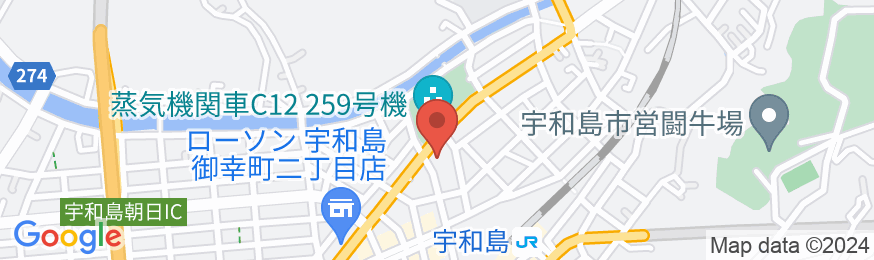 宇和島オリエンタルホテルの地図