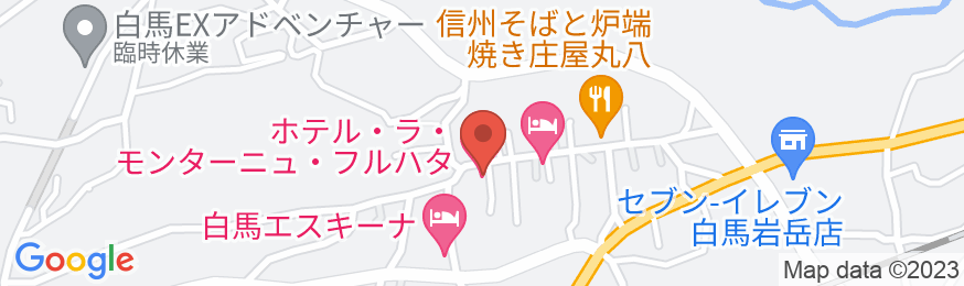 白馬姫川温泉 ホテル ラ・モンターニュ・フルハタの地図
