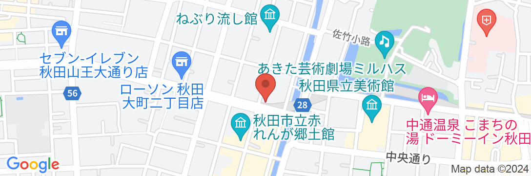 ホテルパールシティ秋田 竿燈大通り(旧 アキタスカイホテル)の地図