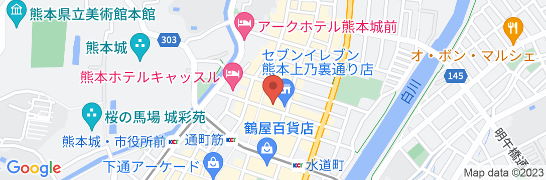 熊本和数奇司館の地図