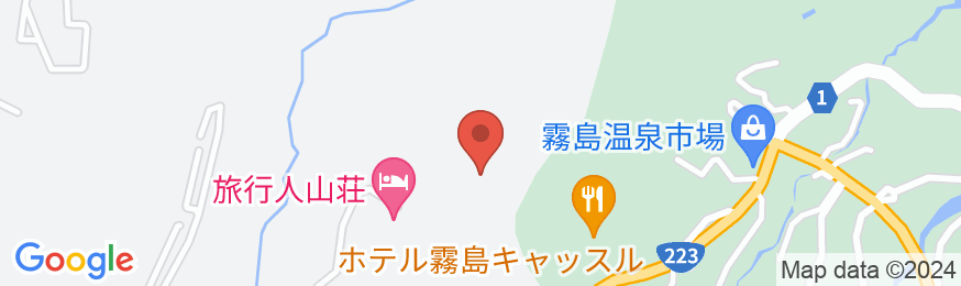 霧島温泉 霧島 旅行人山荘の地図