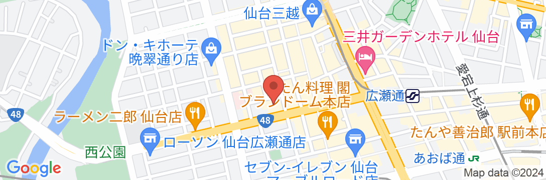 ホテルグランテラス仙台国分町(BBHホテルグループ)の地図