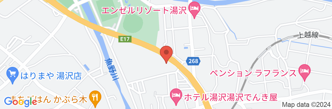 越後湯沢温泉 ホテル 湯沢湯沢でんき屋の地図