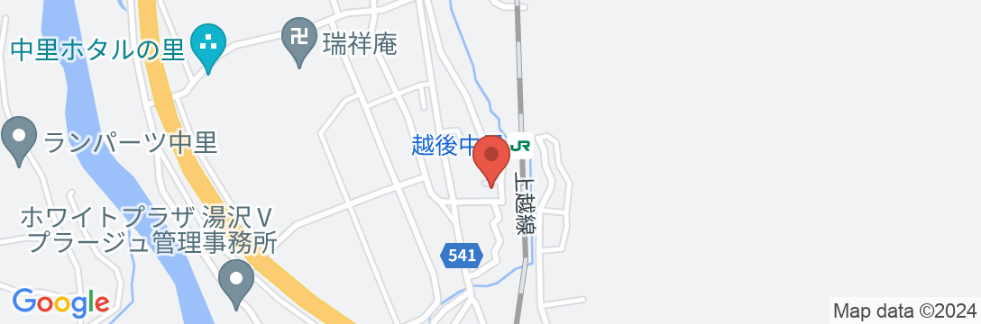 湯沢 玉城屋の地図
