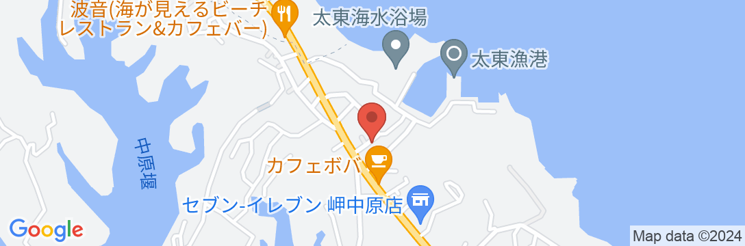 岬ペンション ガジュマルの地図