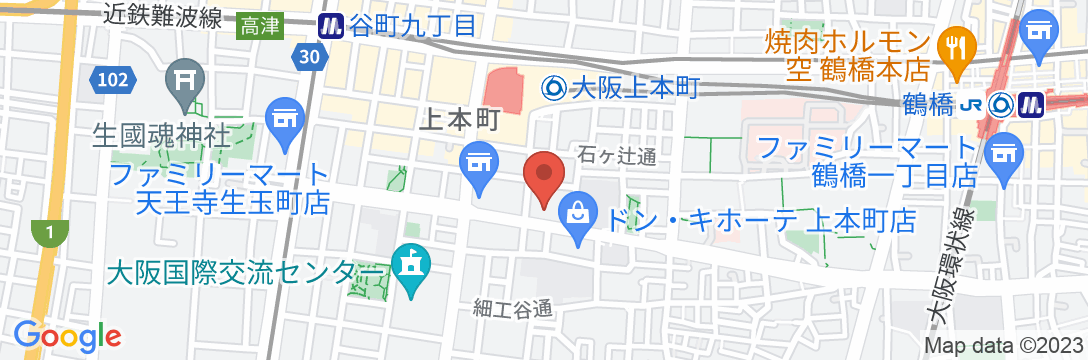 ホテル アウィーナ大阪の地図