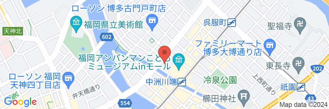 ホテルオークラ福岡の地図