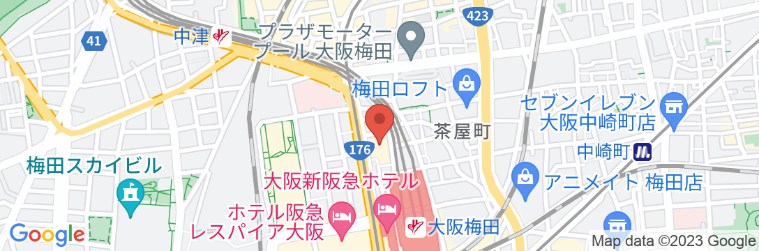 新阪急ホテルアネックスの地図