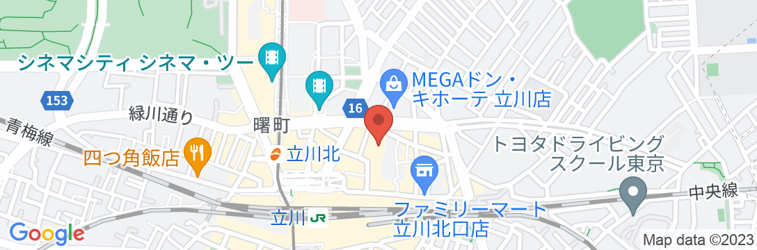 ホテルエミシア東京立川の地図