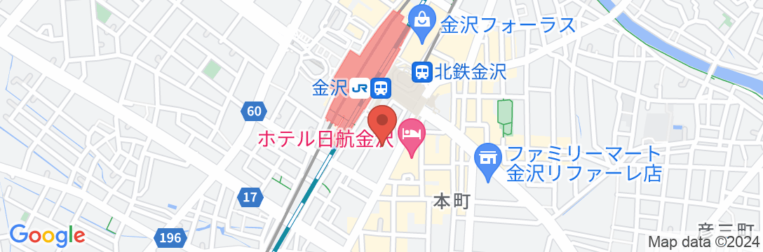 ANAクラウンプラザホテル金沢の地図