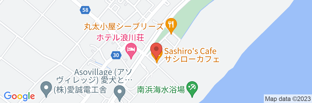 蓮沼シーサイドイン小川荘の地図