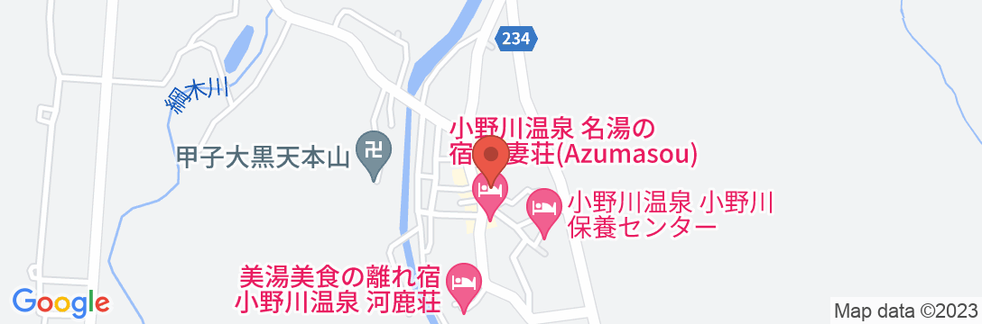 小野川温泉 扇屋旅館の地図