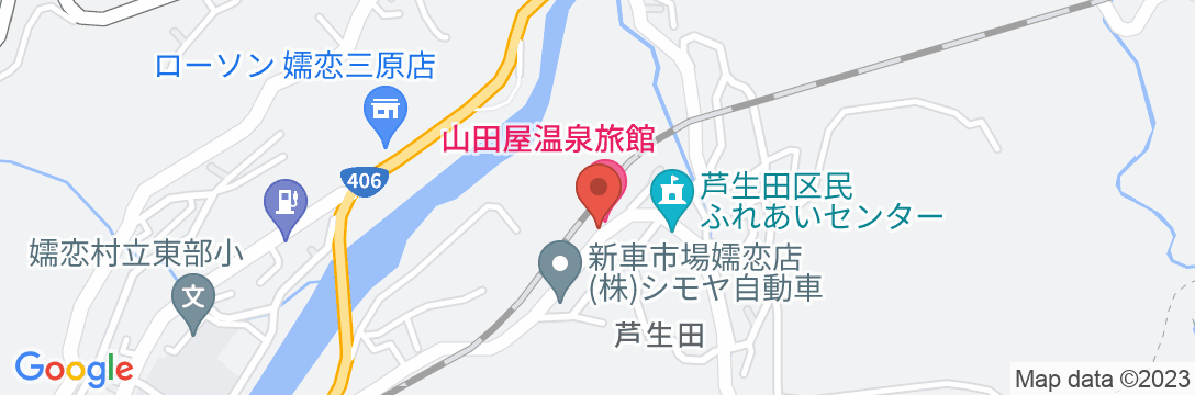 つま恋温泉 山田屋温泉旅館の地図