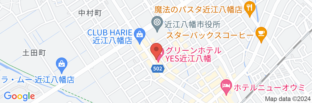 グリーンホテルYES近江八幡の地図