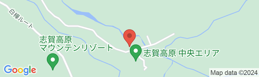 志賀高原 白い温泉 渓谷の湯の地図