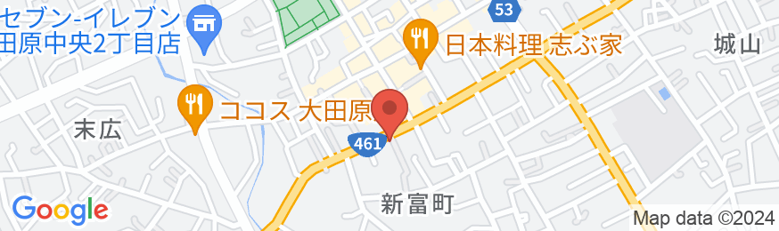 パインズ温泉ホテル大田原の地図