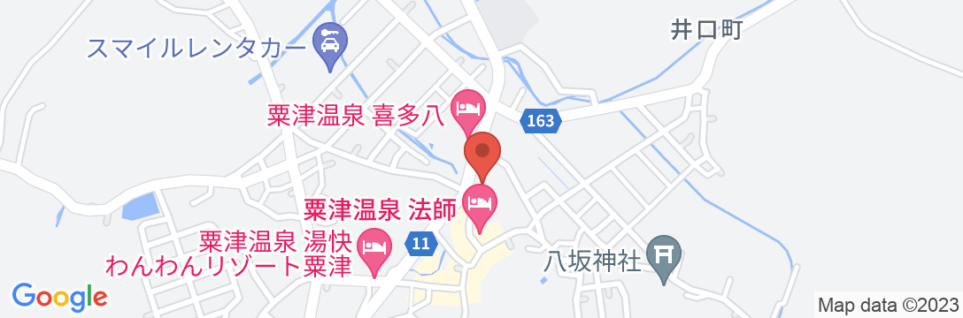 粟津温泉 法師の地図
