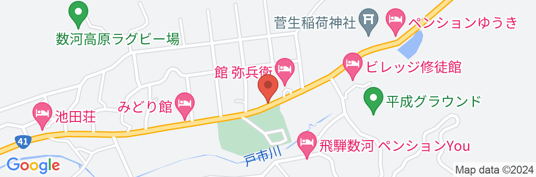 蓮華山荘の地図