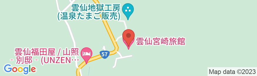 雲仙温泉 雲仙宮崎旅館の地図